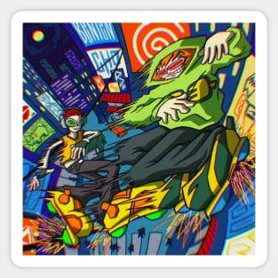 Jet Set Radio - Chasing YoYo in Benten Cho Sticker